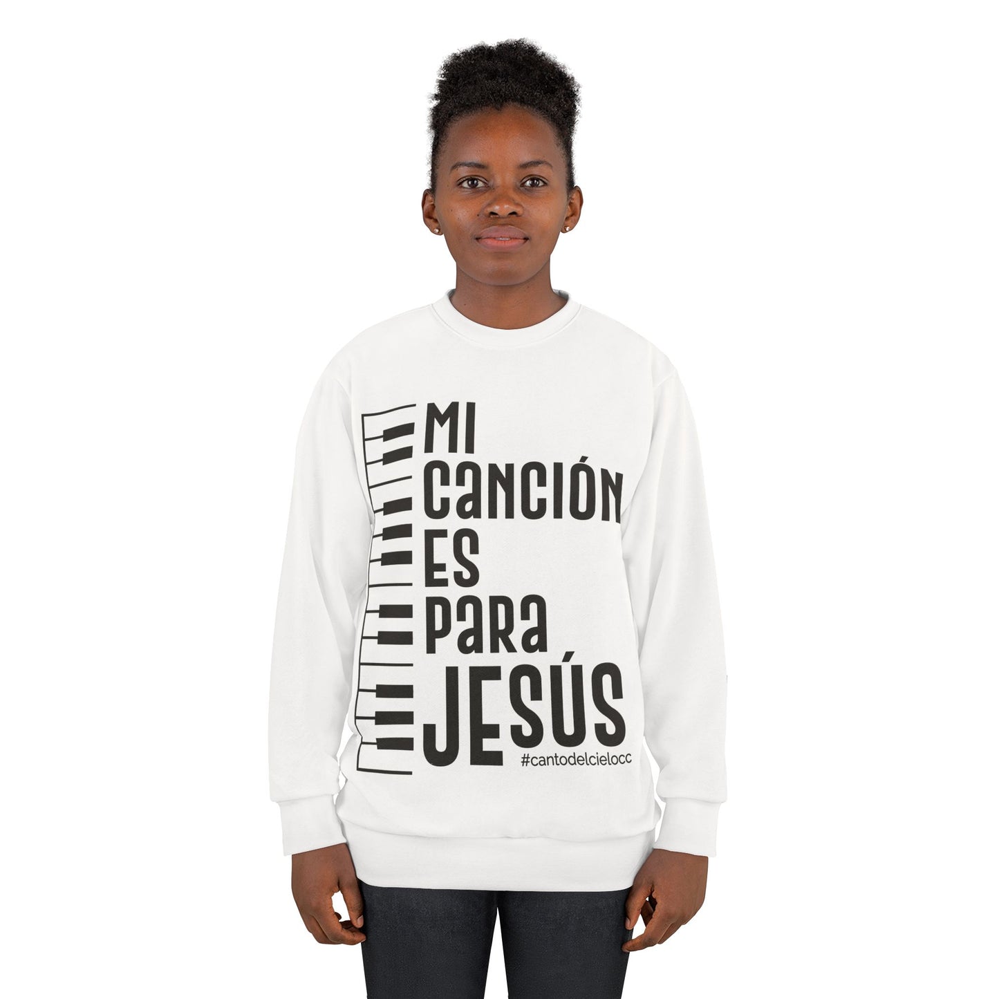 MCP Jesús - Piano - CantodelCielo - Unisex Sweatshirt (AOP)