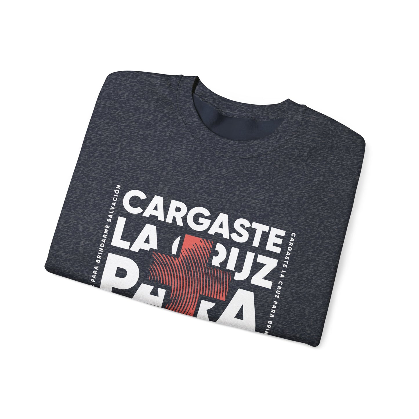 Faith-Inspired Unisex Heavy Blend Crewneck Sweatshirt - "Cargaste la Luz para Brindarme Salvación"