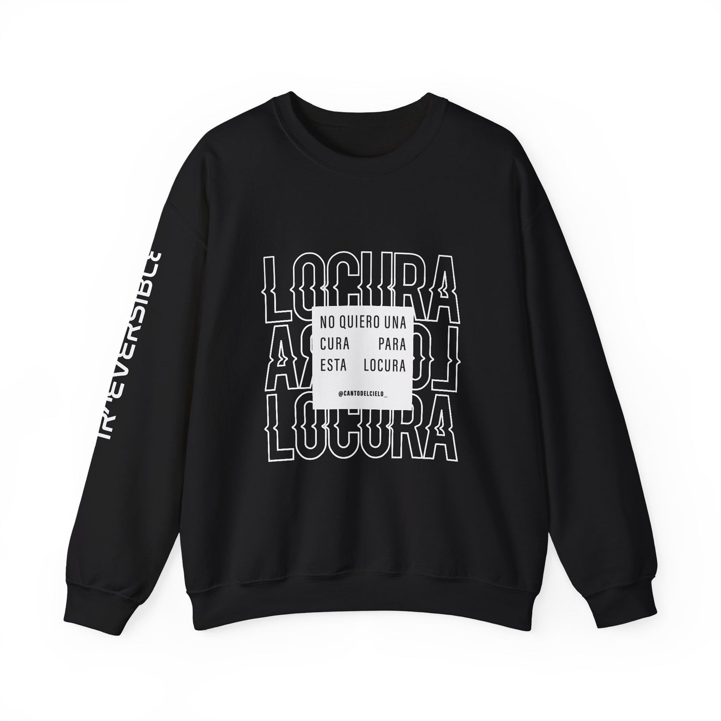 Chic Unisex Crewneck Sweatshirt - 'Locura' Design for Comfort & Style, Perfect for Casual Wear, Gifts, & Celebrations