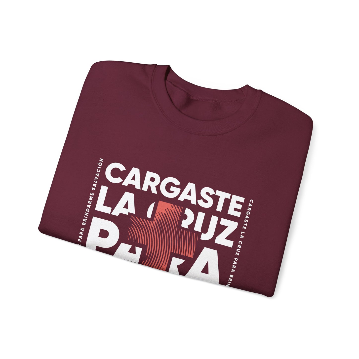 Faith-Inspired Unisex Heavy Blend Crewneck Sweatshirt - "Cargaste la Luz para Brindarme Salvación"