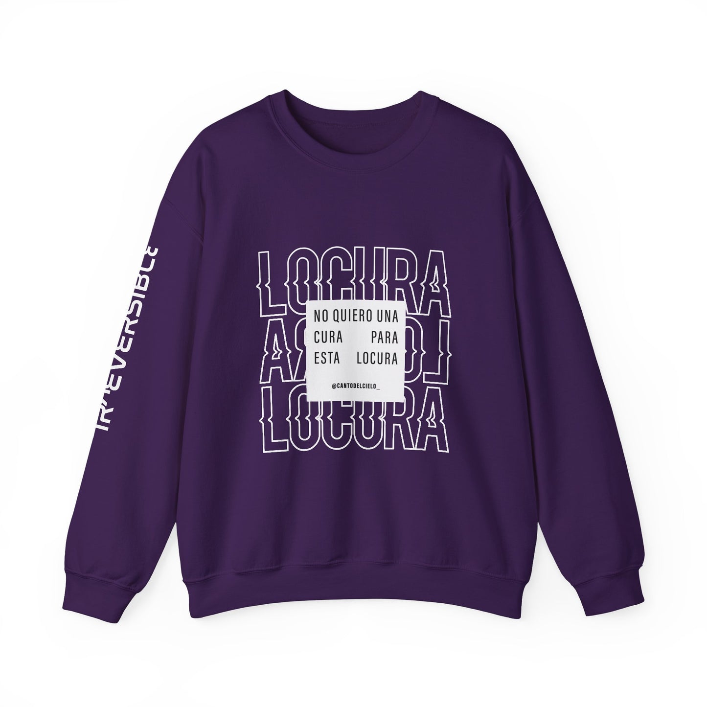 Chic Unisex Crewneck Sweatshirt - 'Locura' Design for Comfort & Style, Perfect for Casual Wear, Gifts, & Celebrations