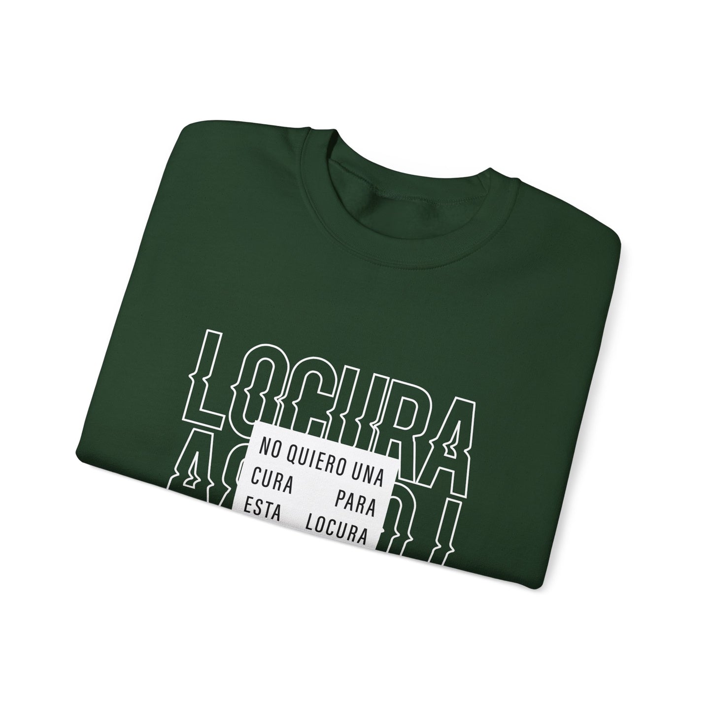 Chic Unisex Crewneck Sweatshirt - 'Locura' Design for Comfort & Style, Perfect for Casual Wear, Gifts, & Celebrations