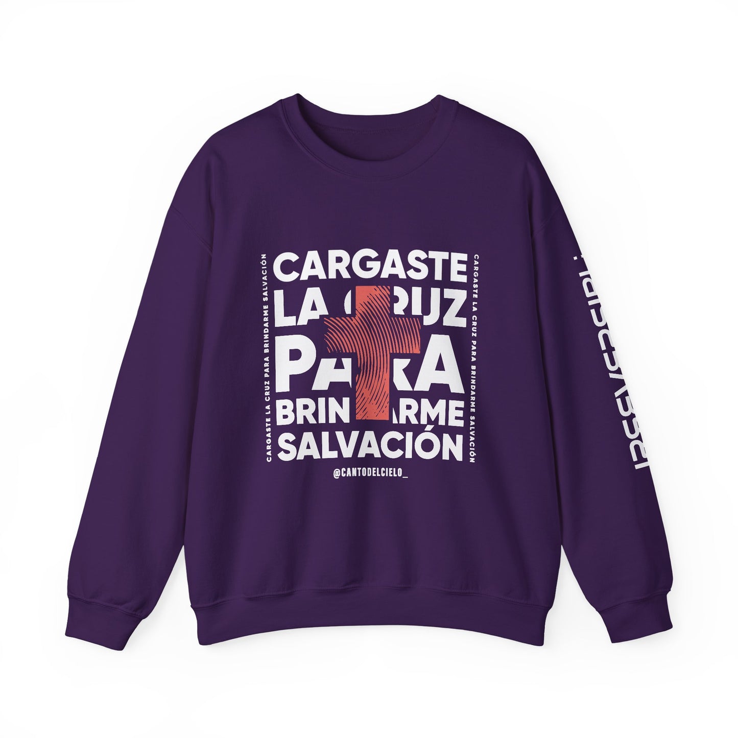 Faith-Inspired Unisex Heavy Blend Crewneck Sweatshirt - "Cargaste la Luz para Brindarme Salvación"