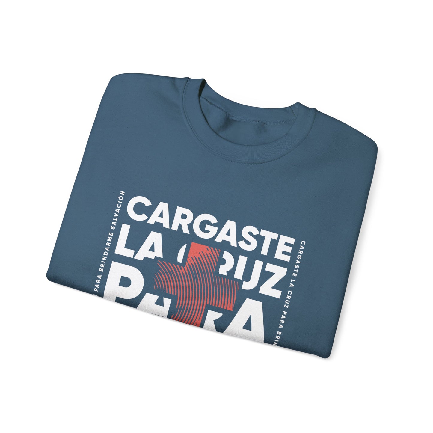 Faith-Inspired Unisex Heavy Blend Crewneck Sweatshirt - "Cargaste la Luz para Brindarme Salvación"