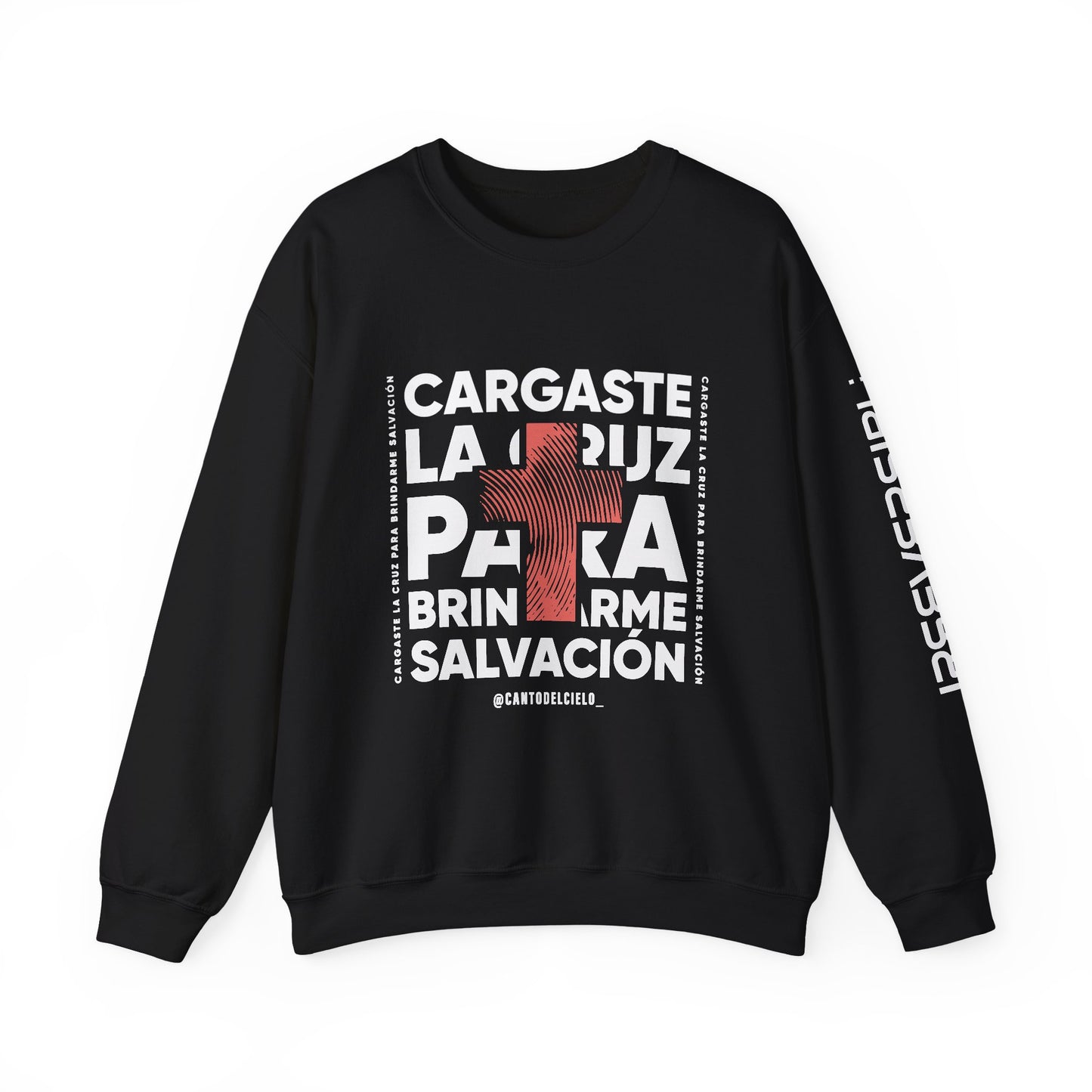 Faith-Inspired Unisex Heavy Blend Crewneck Sweatshirt - "Cargaste la Luz para Brindarme Salvación"