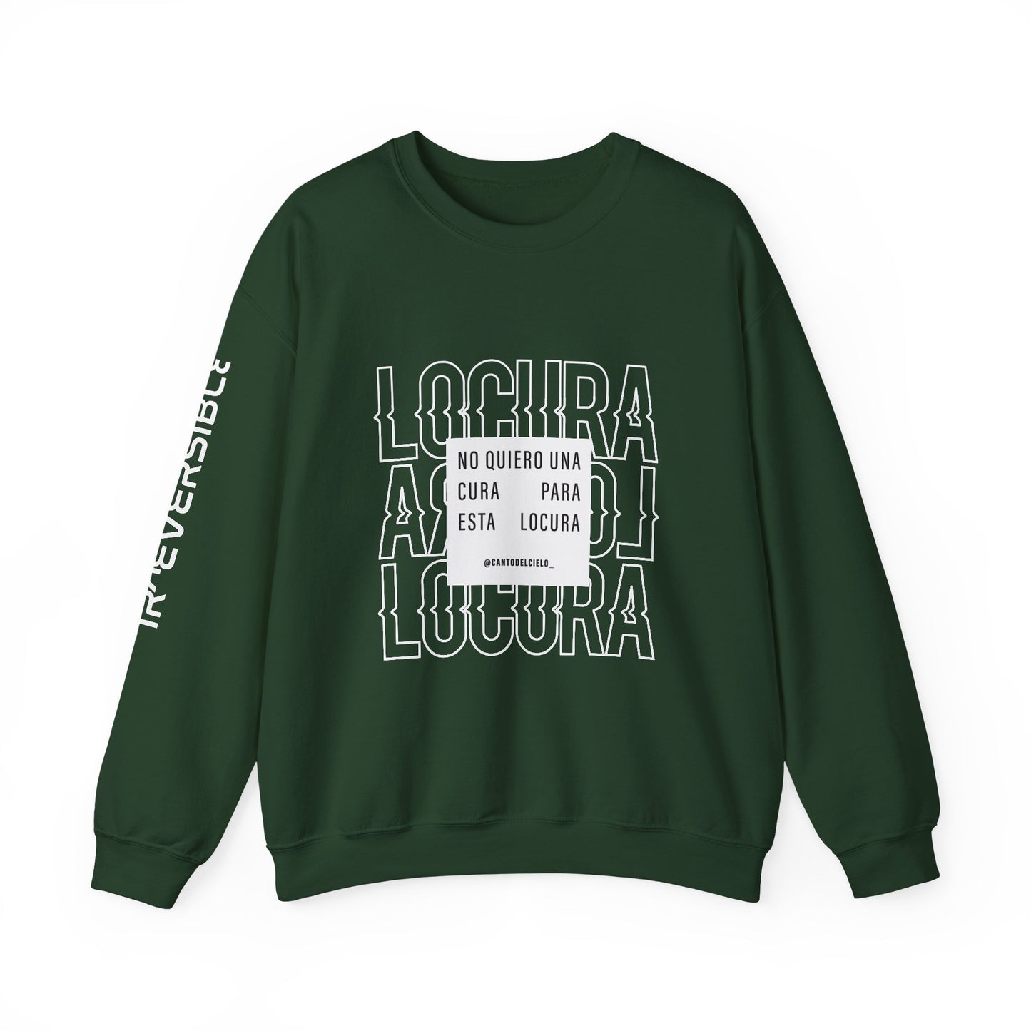 Chic Unisex Crewneck Sweatshirt - 'Locura' Design for Comfort & Style, Perfect for Casual Wear, Gifts, & Celebrations