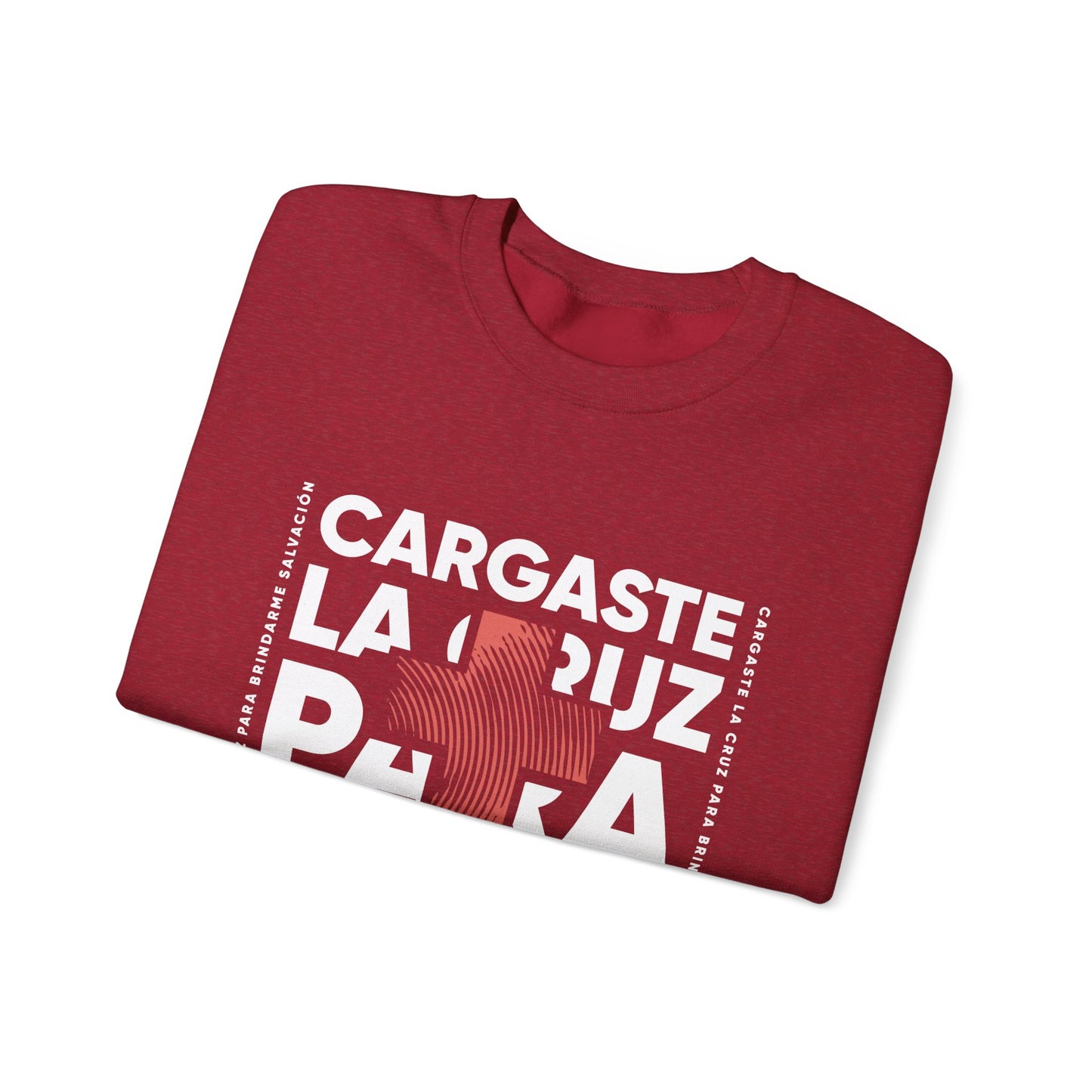 Faith-Inspired Unisex Heavy Blend Crewneck Sweatshirt - "Cargaste la Luz para Brindarme Salvación"