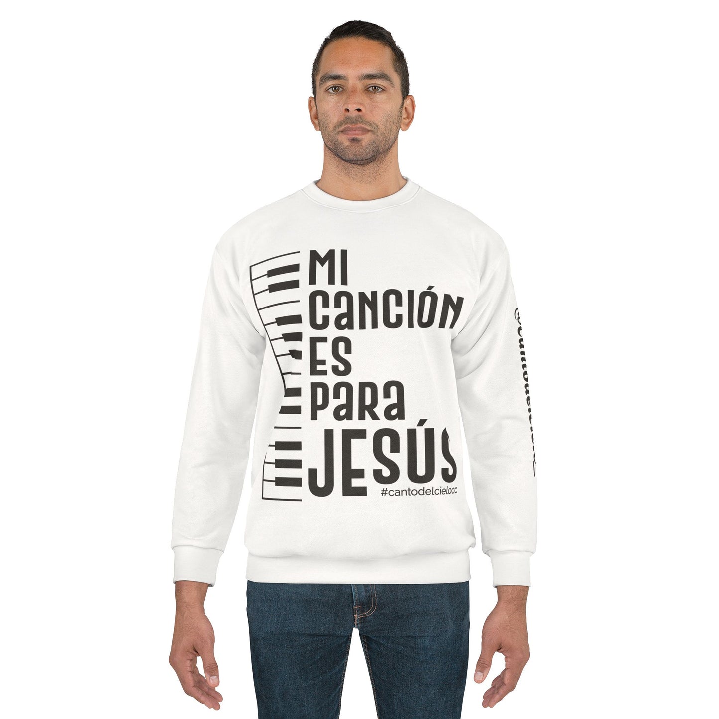 MCP Jesús - Piano - CantodelCielo - Unisex Sweatshirt (AOP)