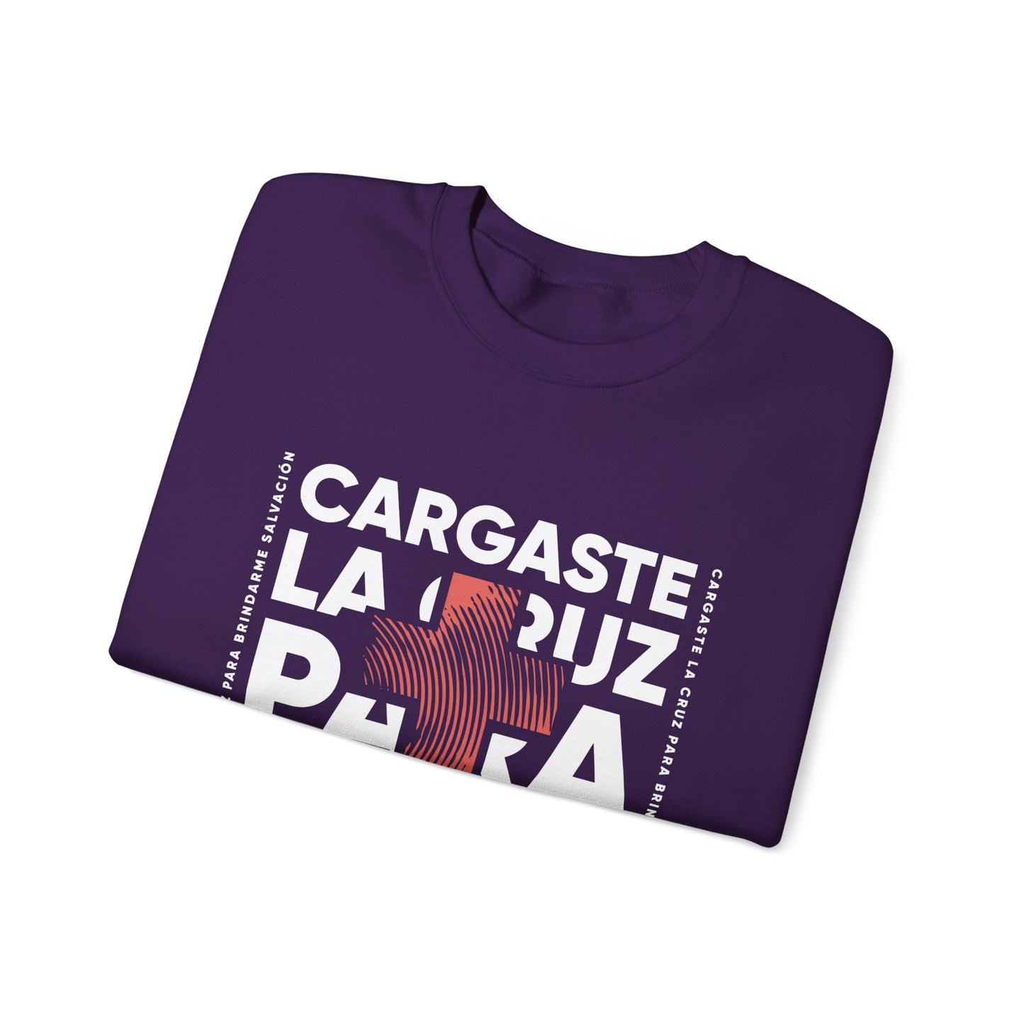 Faith-Inspired Unisex Heavy Blend Crewneck Sweatshirt - "Cargaste la Luz para Brindarme Salvación"