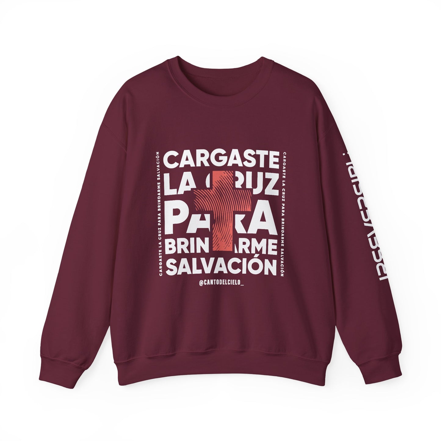 Faith-Inspired Unisex Heavy Blend Crewneck Sweatshirt - "Cargaste la Luz para Brindarme Salvación"