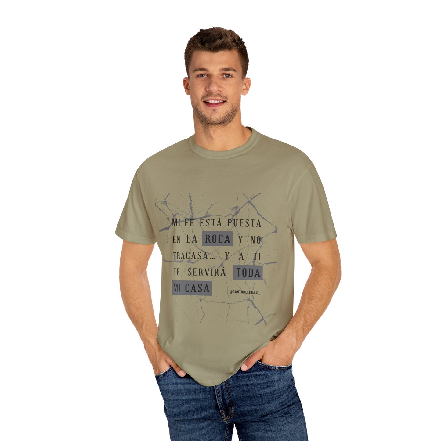 Mi fe sobre la roca - Inspirational Unisex T-shirt, Motivational Graphic Tee