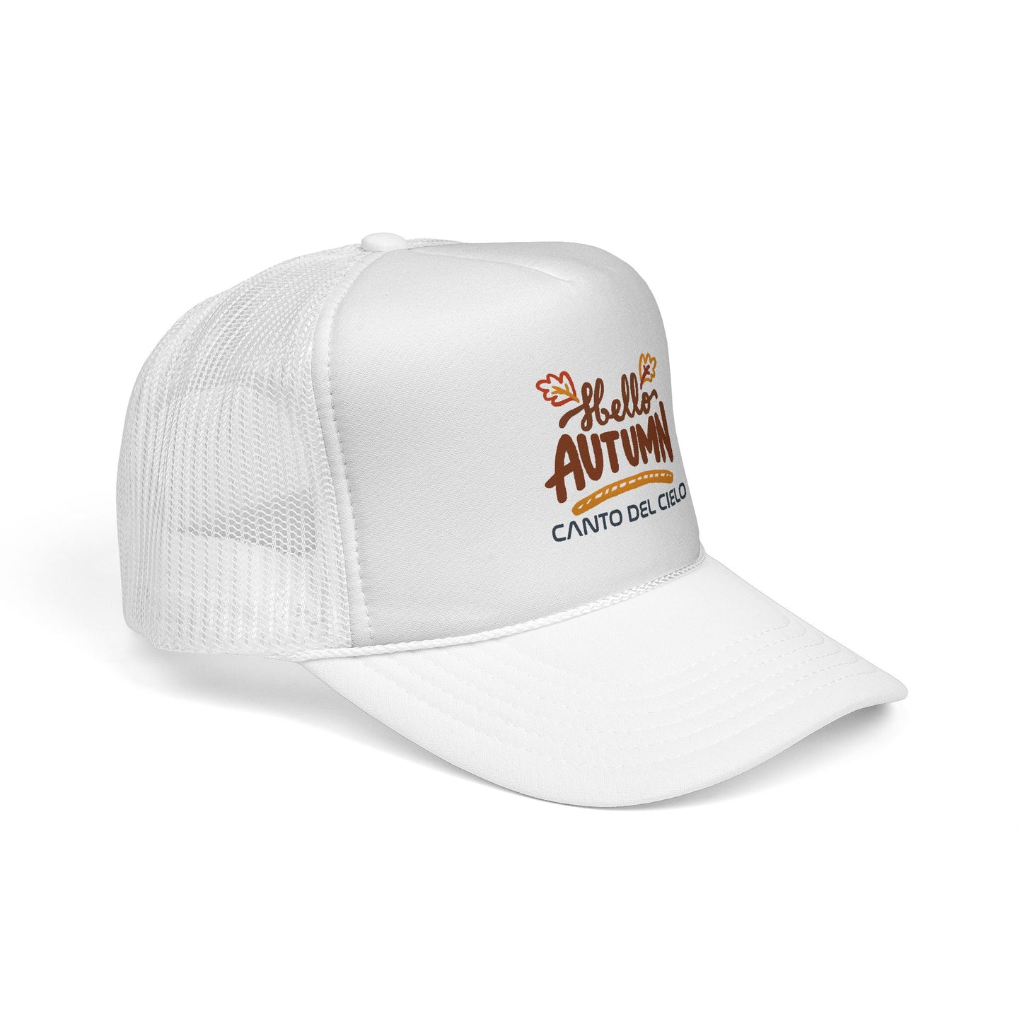 Hello Autumn Trucker Cap — Canto del Cielo Fall Baseball Hat
