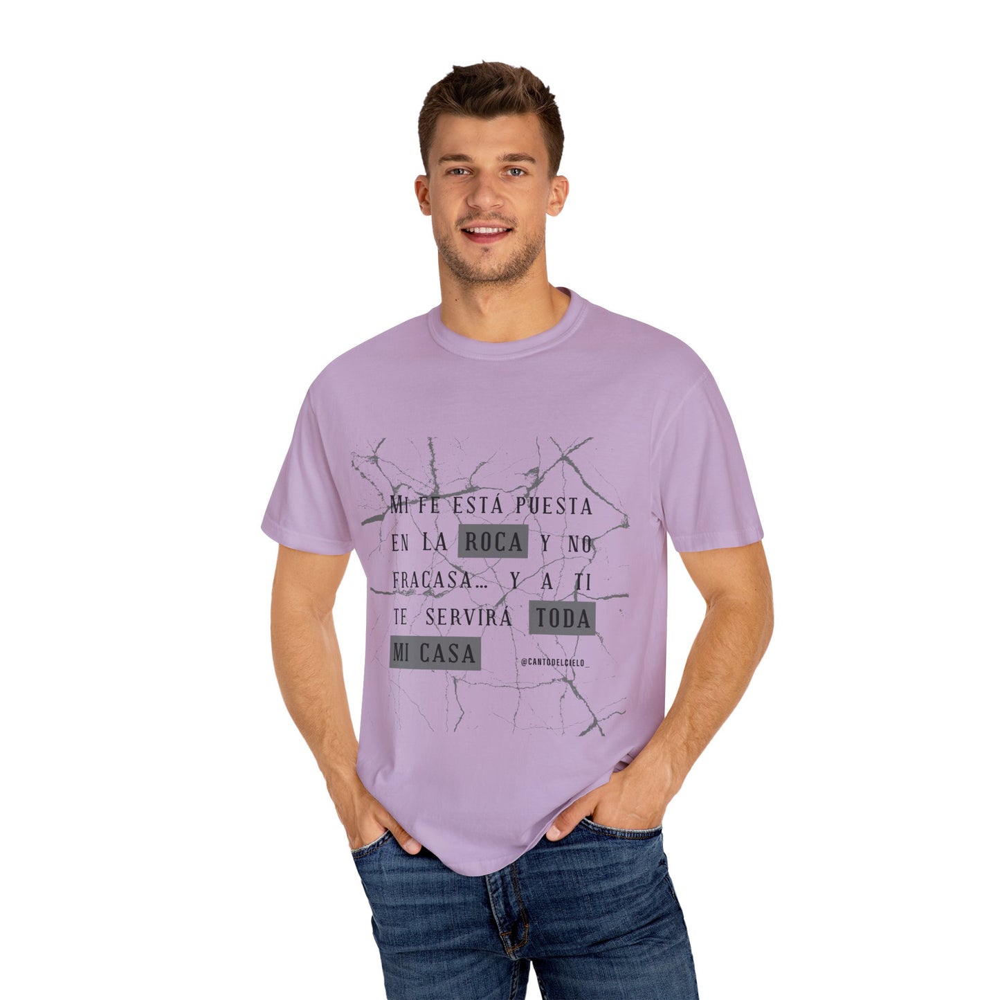 Mi fe sobre la roca - Inspirational Unisex T-shirt, Motivational Graphic Tee