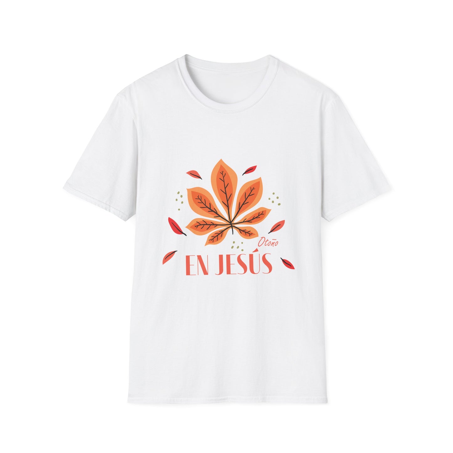 Faith Leaf T-Shirt — En Jesús Autumn Floral Christian Tee