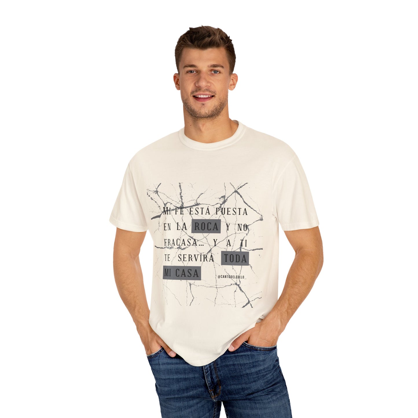 Mi fe sobre la roca - Inspirational Unisex T-shirt, Motivational Graphic Tee