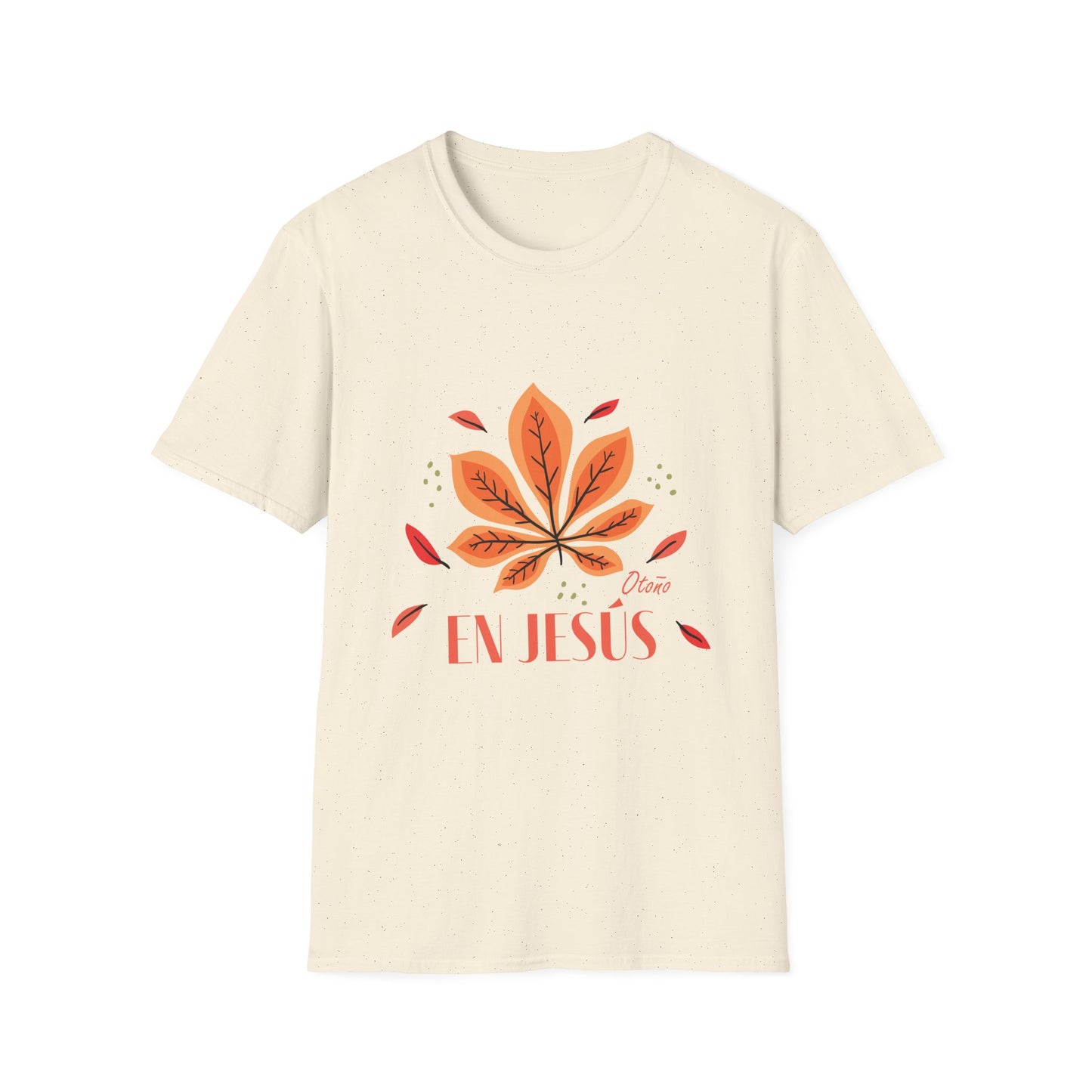 Faith Leaf T-Shirt — En Jesús Autumn Floral Christian Tee