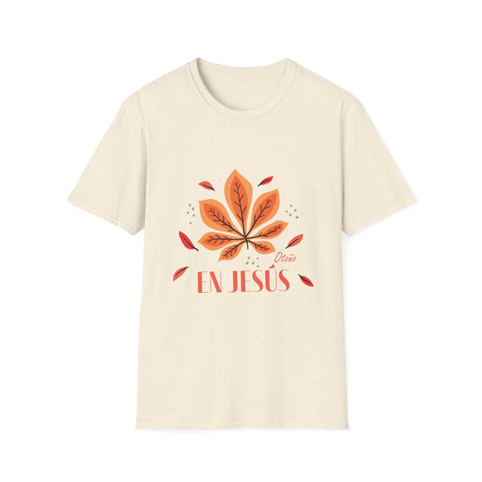 Faith Leaf T-Shirt — En Jesús Autumn Floral Christian Tee