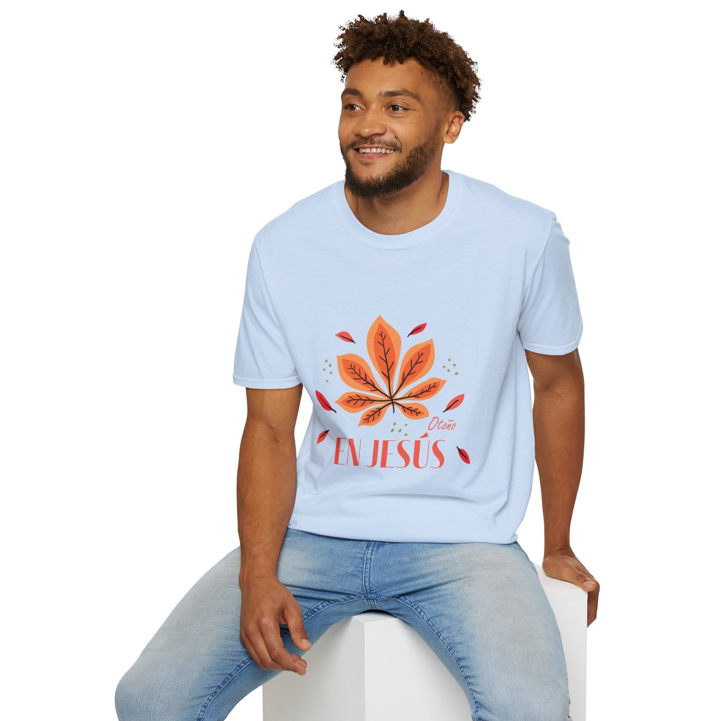 Faith Leaf T-Shirt — En Jesús Autumn Floral Christian Tee