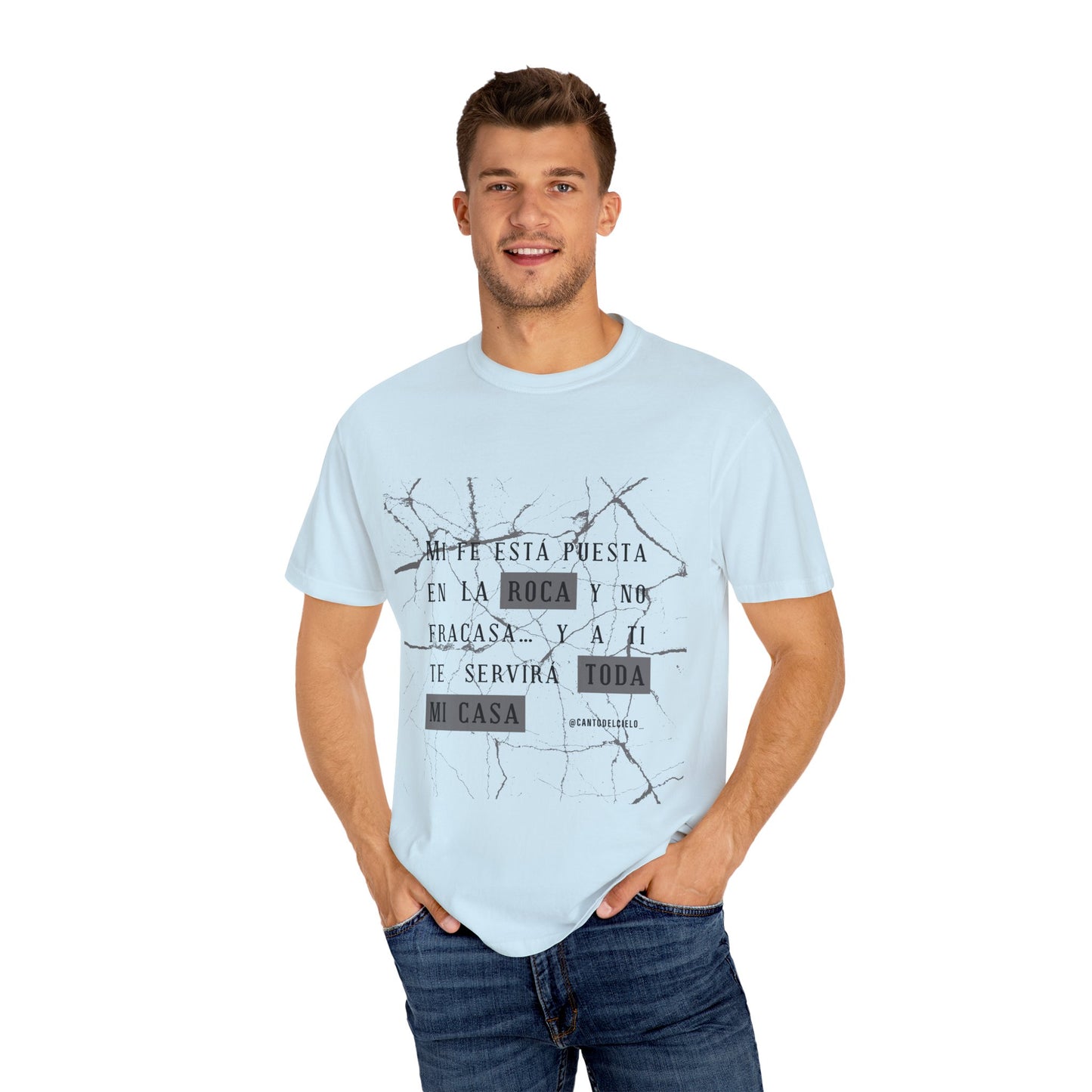 Mi fe sobre la roca - Inspirational Unisex T-shirt, Motivational Graphic Tee
