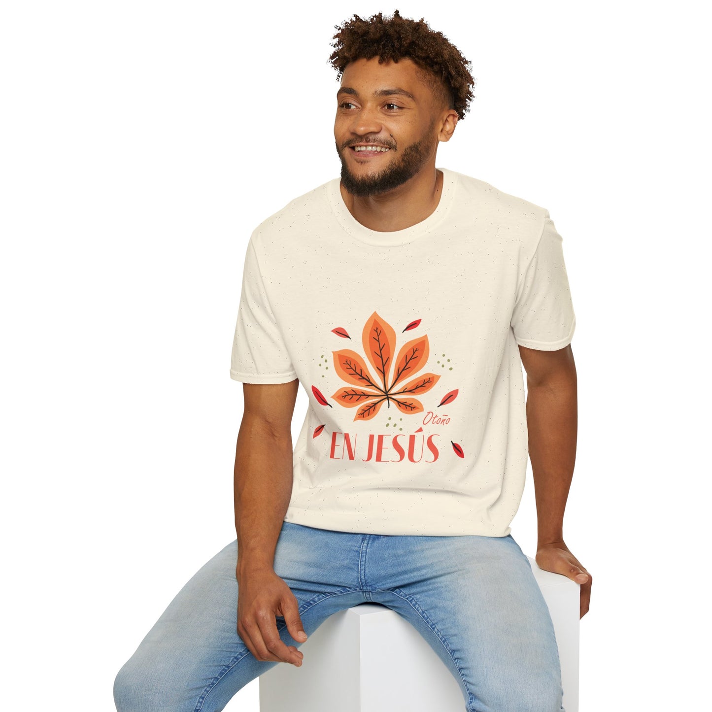 Faith Leaf T-Shirt — En Jesús Autumn Floral Christian Tee