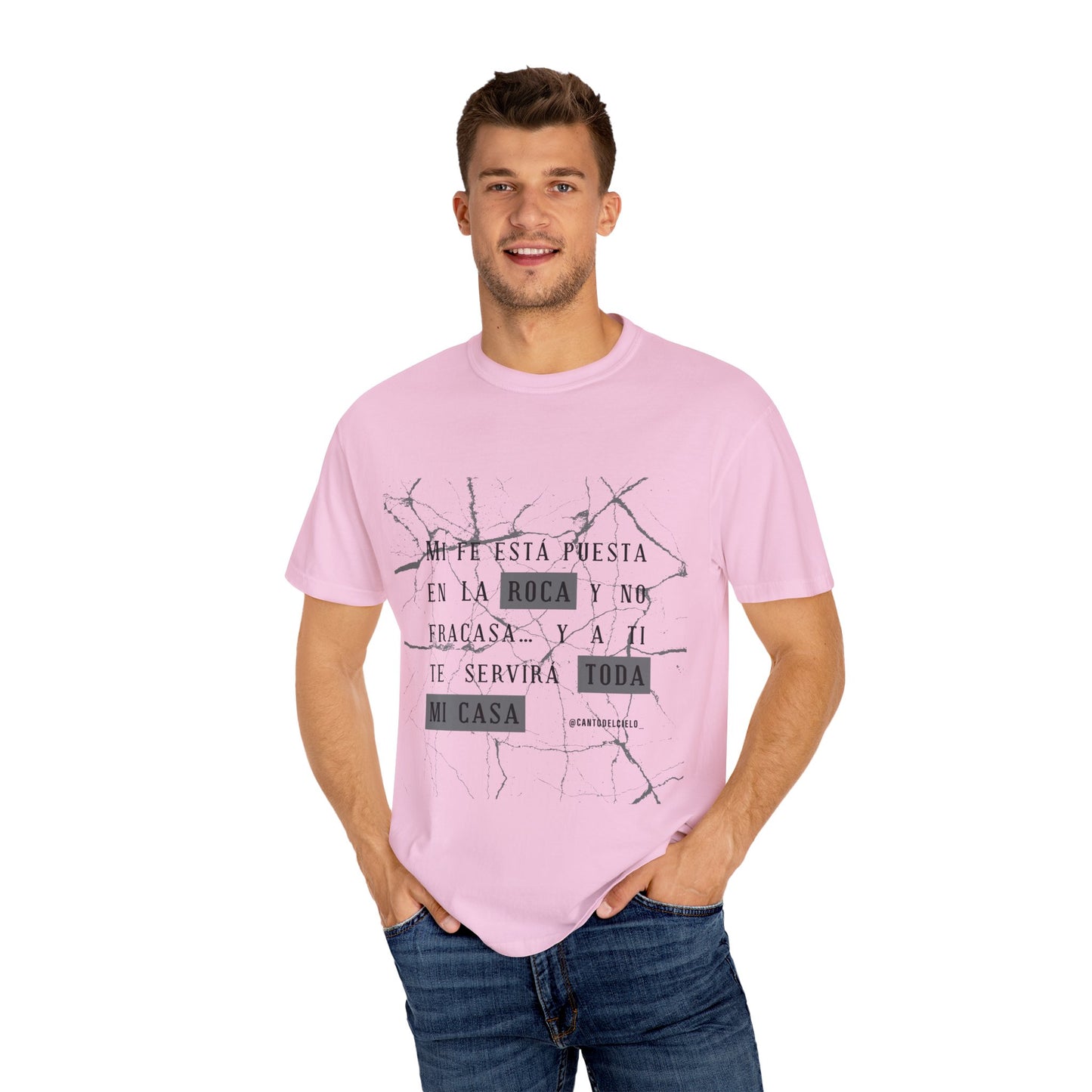 Mi fe sobre la roca - Inspirational Unisex T-shirt, Motivational Graphic Tee