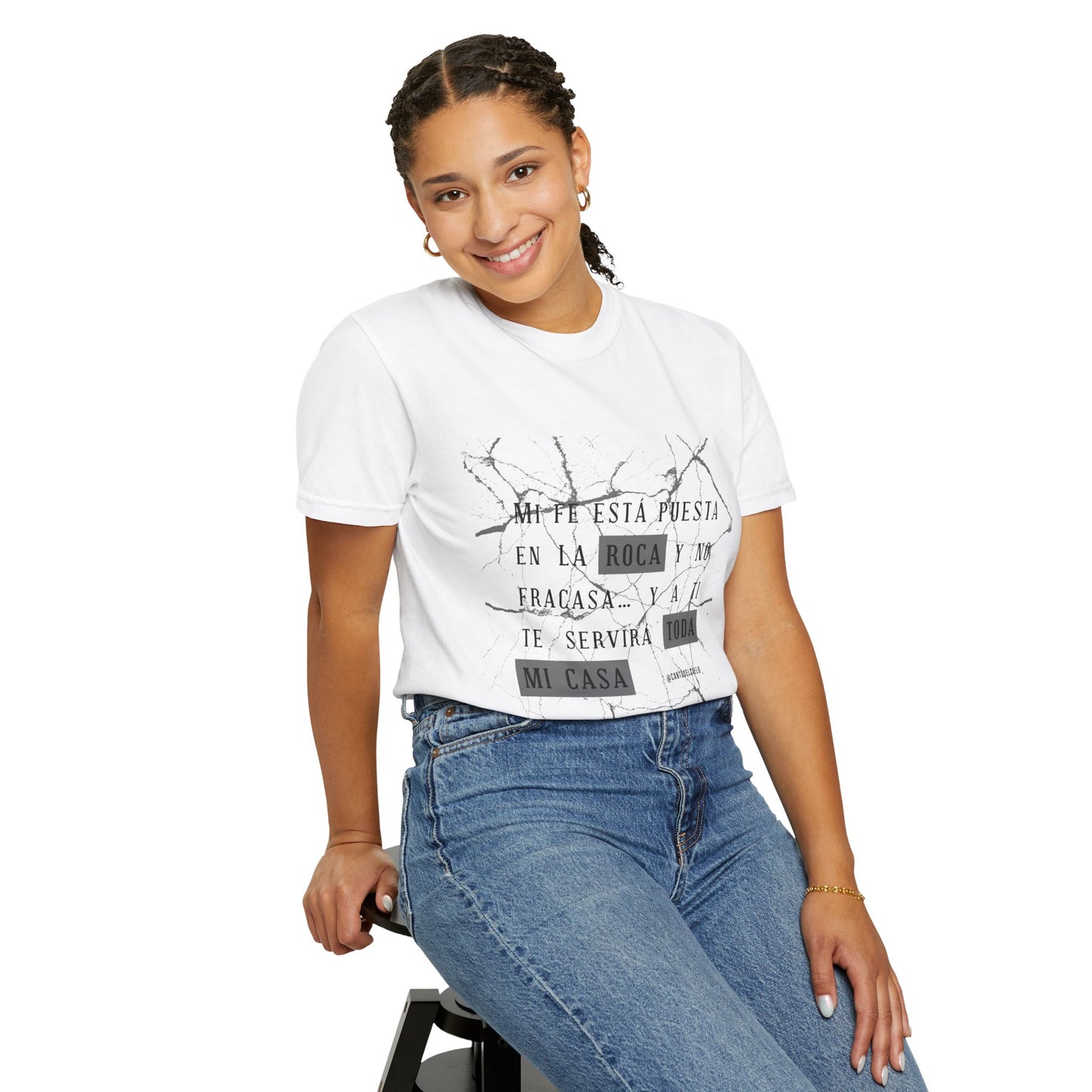 Mi fe sobre la roca - Inspirational Unisex T-shirt, Motivational Graphic Tee