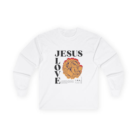 Jesus Love - Long Sleeve Tee — Floral Heart Faith Shirt
