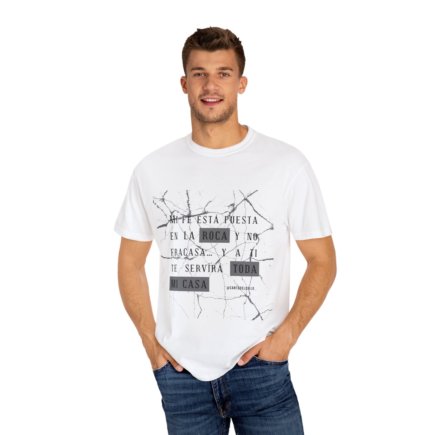 Mi fe sobre la roca - Inspirational Unisex T-shirt, Motivational Graphic Tee
