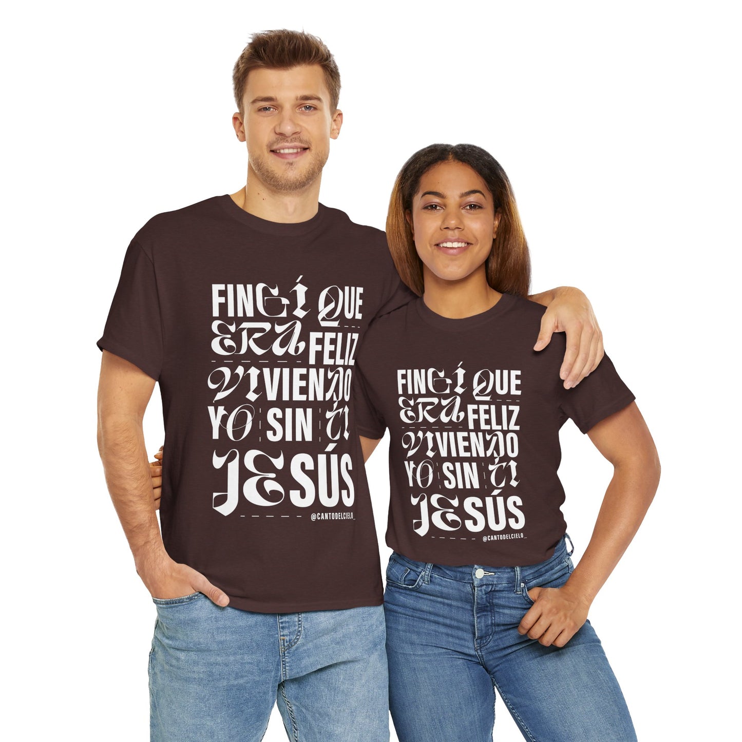 Fingí que era feliz - Faith-Inspired Unisex Heavy Cotton Tee