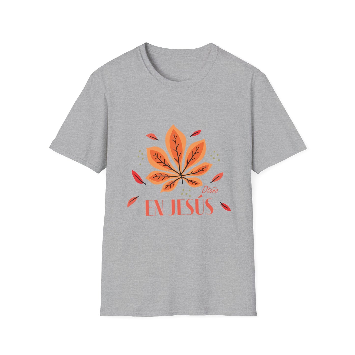 Faith Leaf T-Shirt — En Jesús Autumn Floral Christian Tee