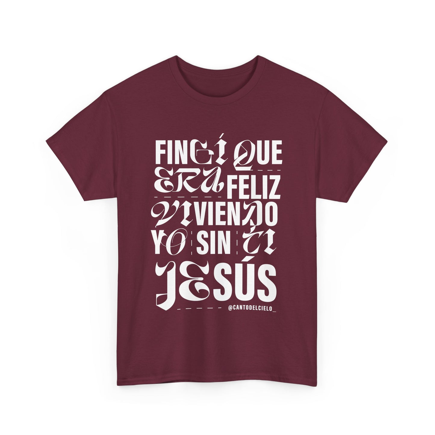 Fingí que era feliz - Faith-Inspired Unisex Heavy Cotton Tee