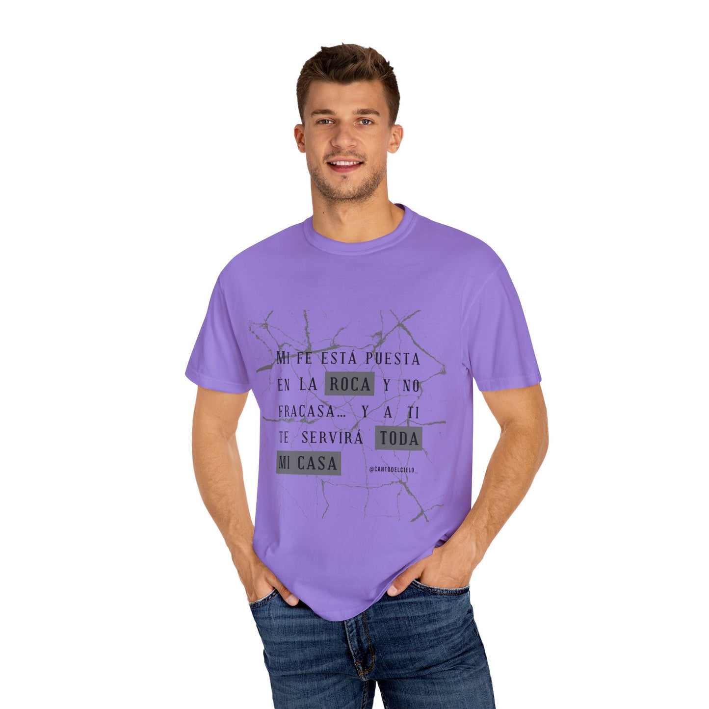 Mi fe sobre la roca - Inspirational Unisex T-shirt, Motivational Graphic Tee