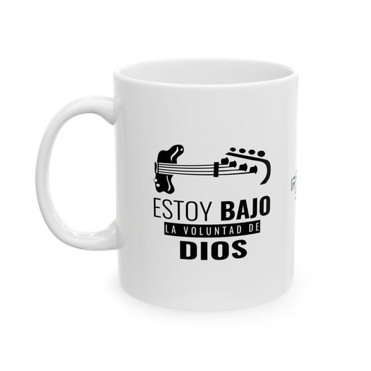 Bajo la voluntad de Dios - Irreverent Ceramic Mug | Fun Coffee Cup for Gifting, Office, Birthdays, Holidays, Unique Drinkware