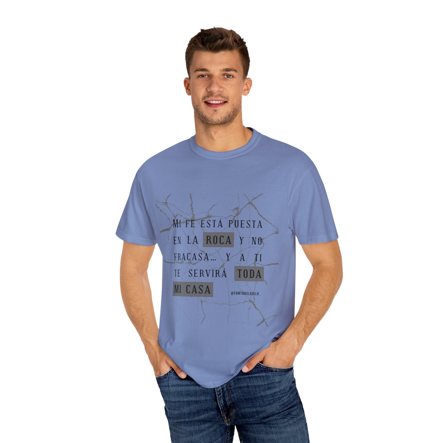 Mi fe sobre la roca - Inspirational Unisex T-shirt, Motivational Graphic Tee