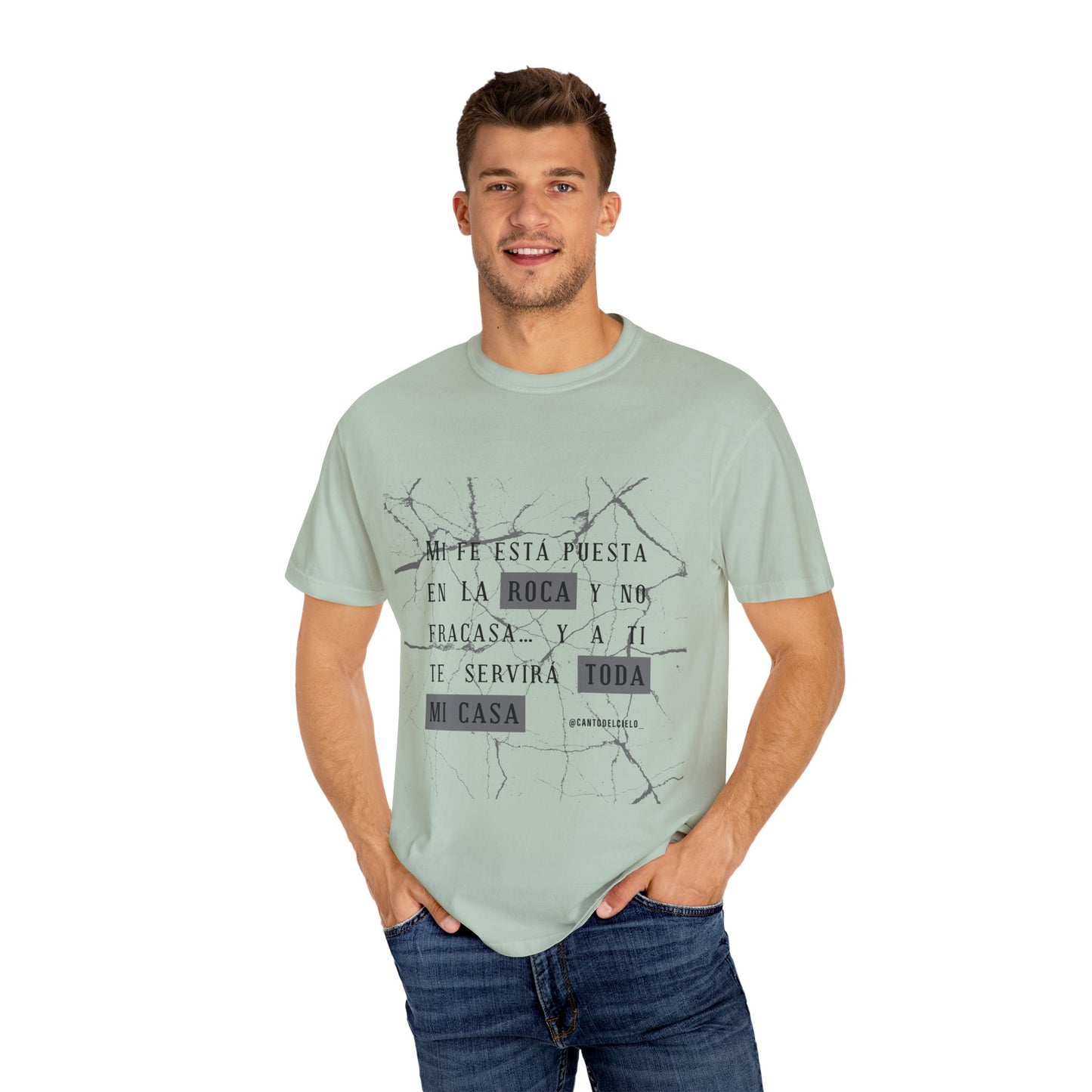 Mi fe sobre la roca - Inspirational Unisex T-shirt, Motivational Graphic Tee