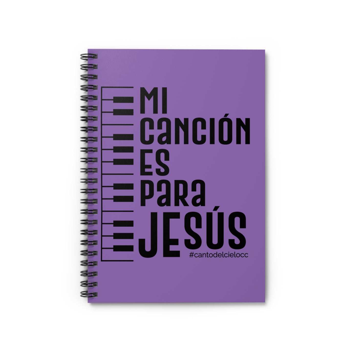 Inspirational Ruled Spiral Notebook - "Mi Canción es para Jesús"