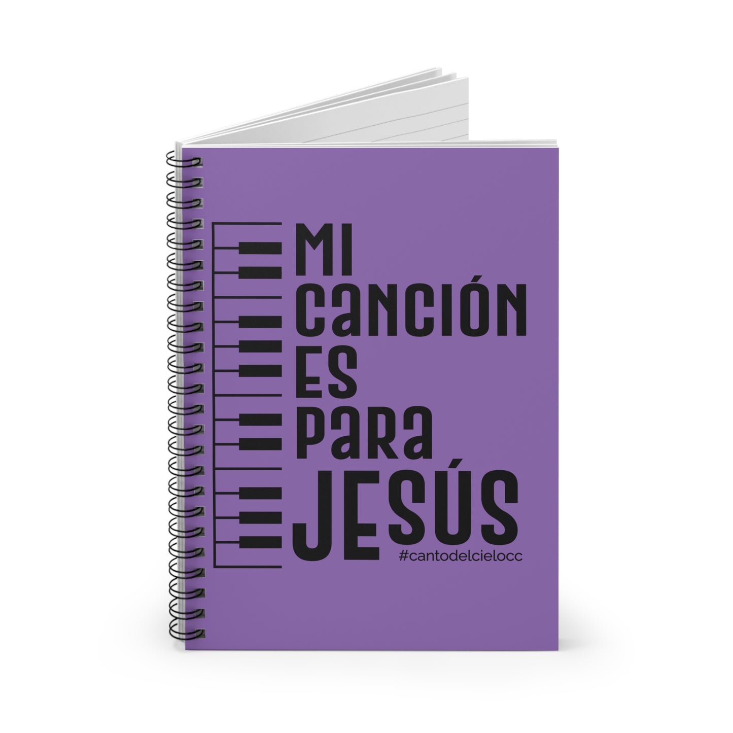 Inspirational Ruled Spiral Notebook - "Mi Canción es para Jesús"