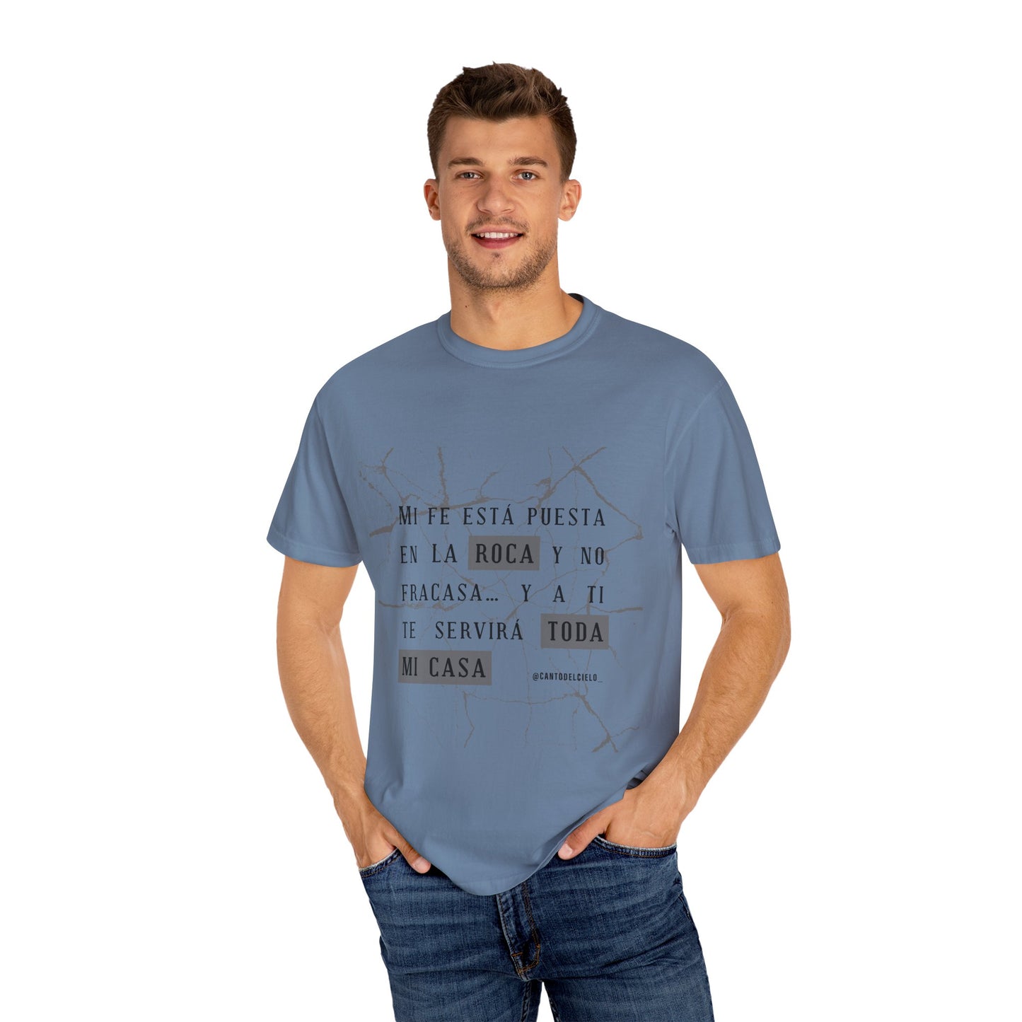 Mi fe sobre la roca - Inspirational Unisex T-shirt, Motivational Graphic Tee