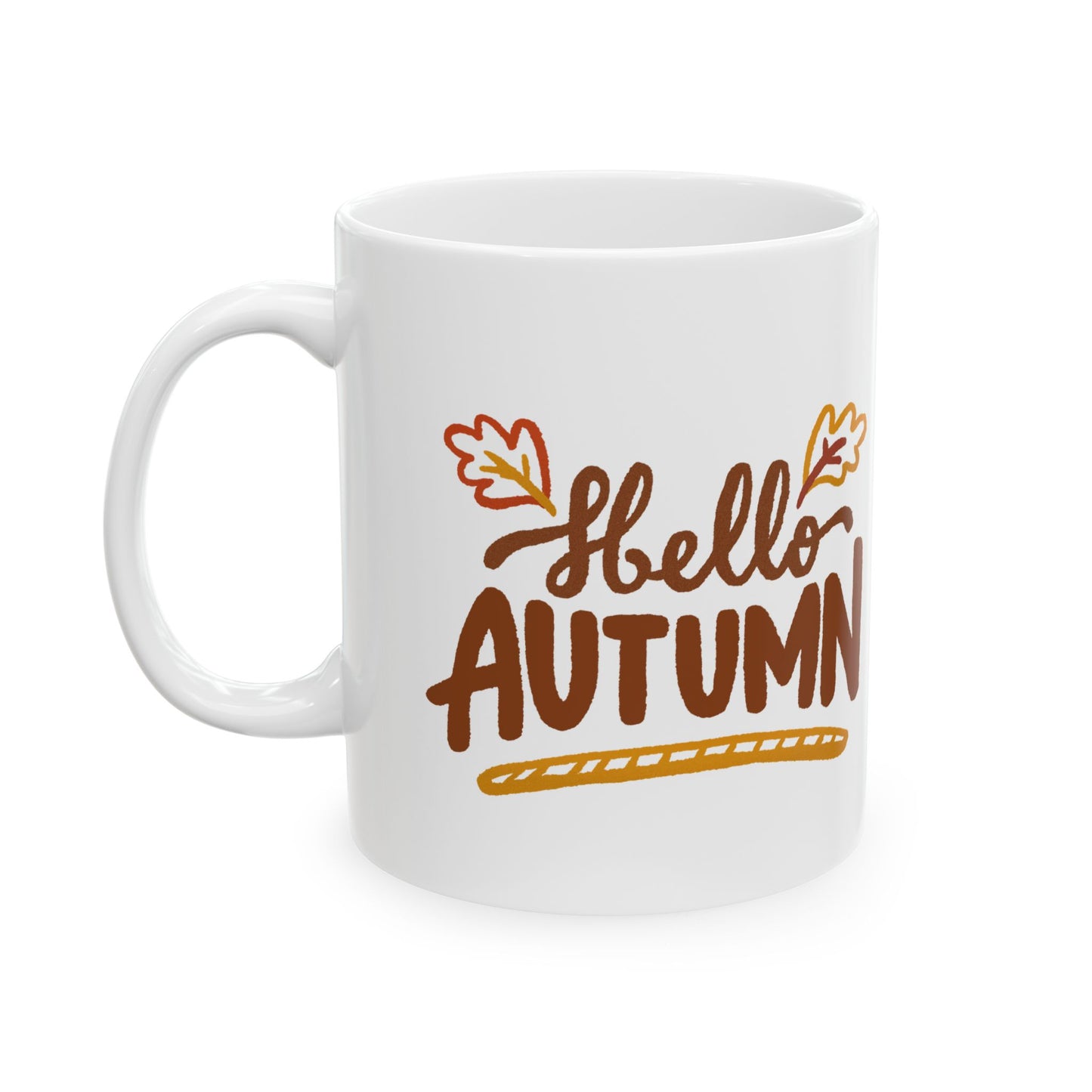 Hello Autumn Ceramic Mug – Fall Coffee Cup (11oz & 15oz)