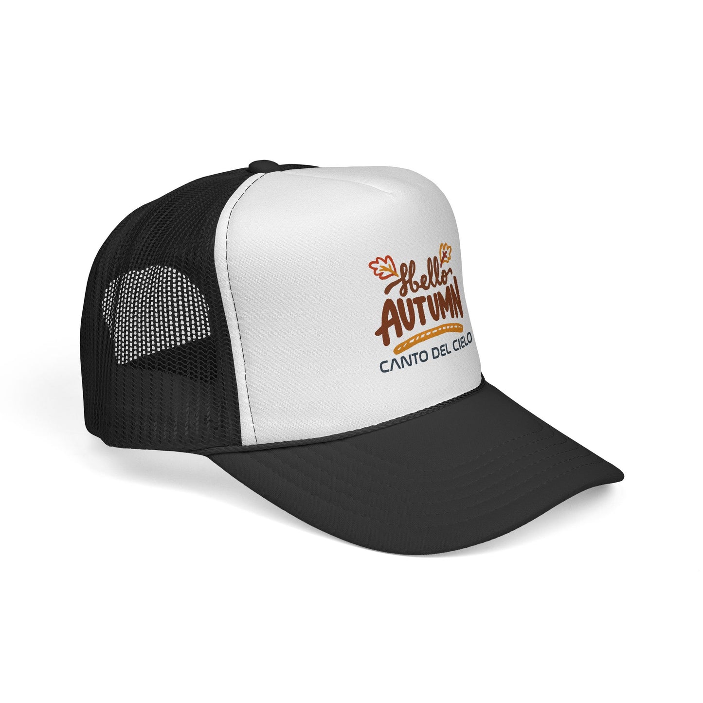 Hello Autumn Trucker Cap — Canto del Cielo Fall Baseball Hat