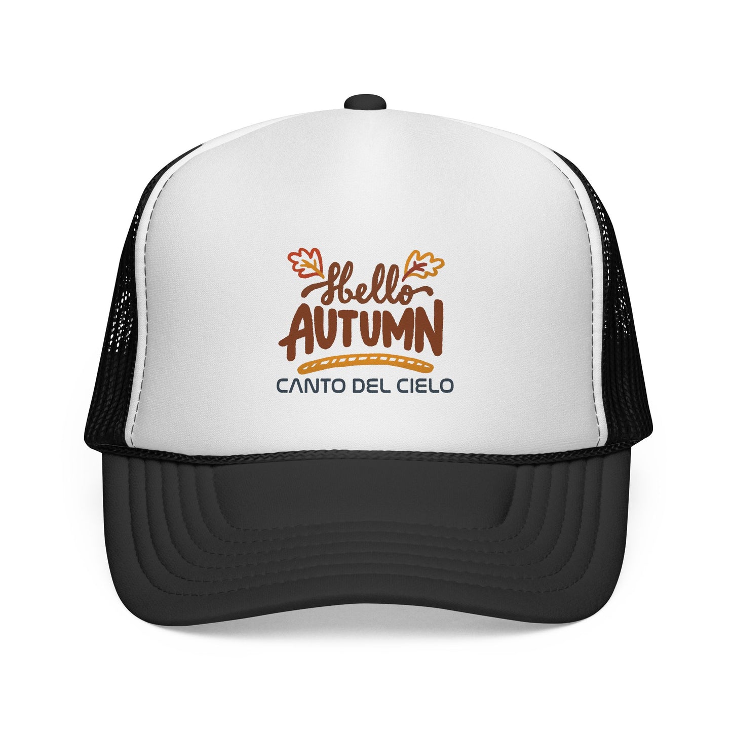 Hello Autumn Trucker Cap — Canto del Cielo Fall Baseball Hat