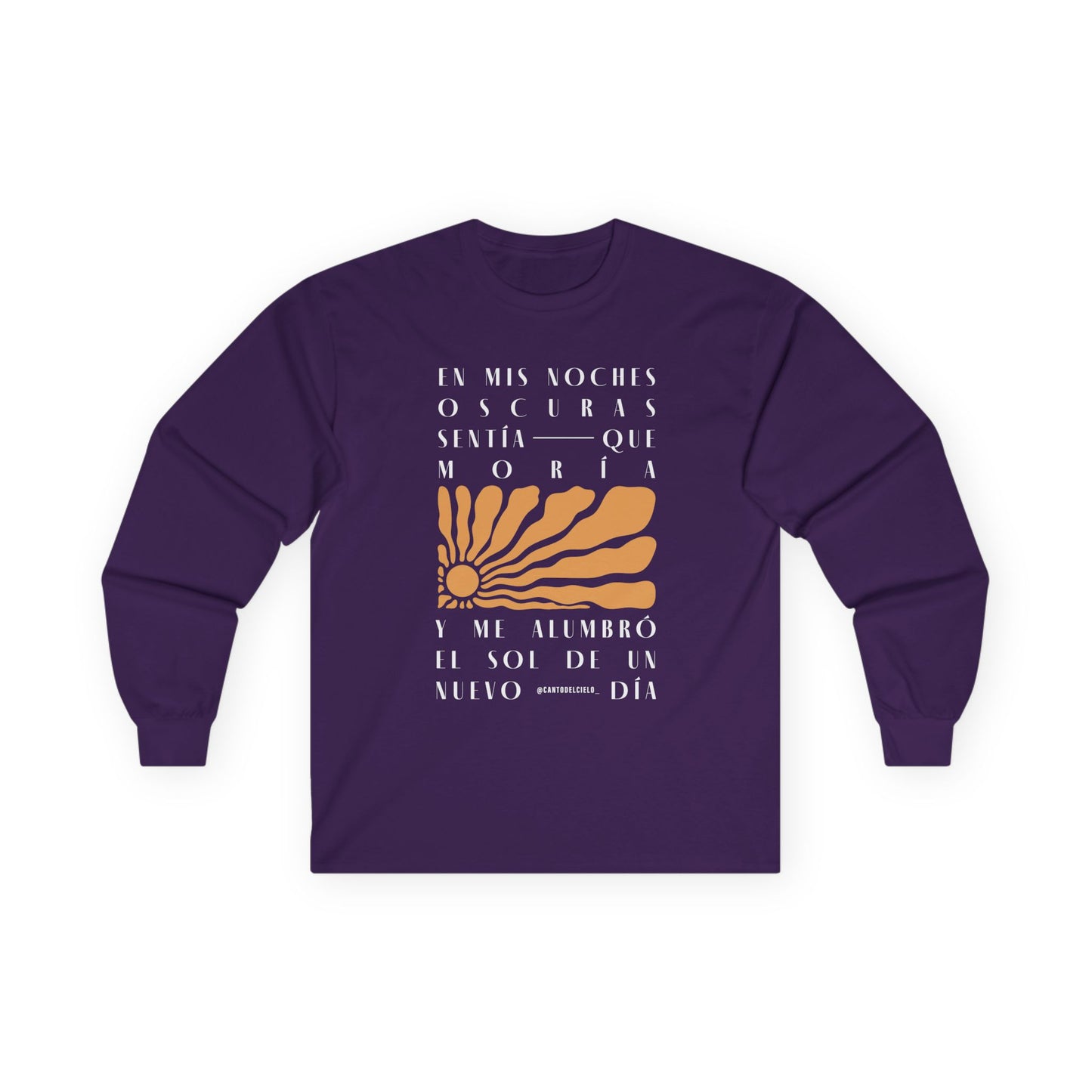 Inspirational Unisex Long Sleeve Tee - 'En Mis Noches Oscuras'