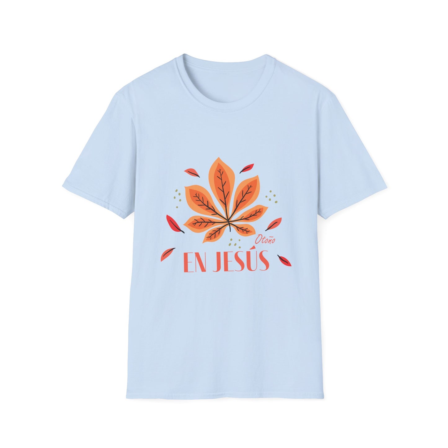 Faith Leaf T-Shirt — En Jesús Autumn Floral Christian Tee