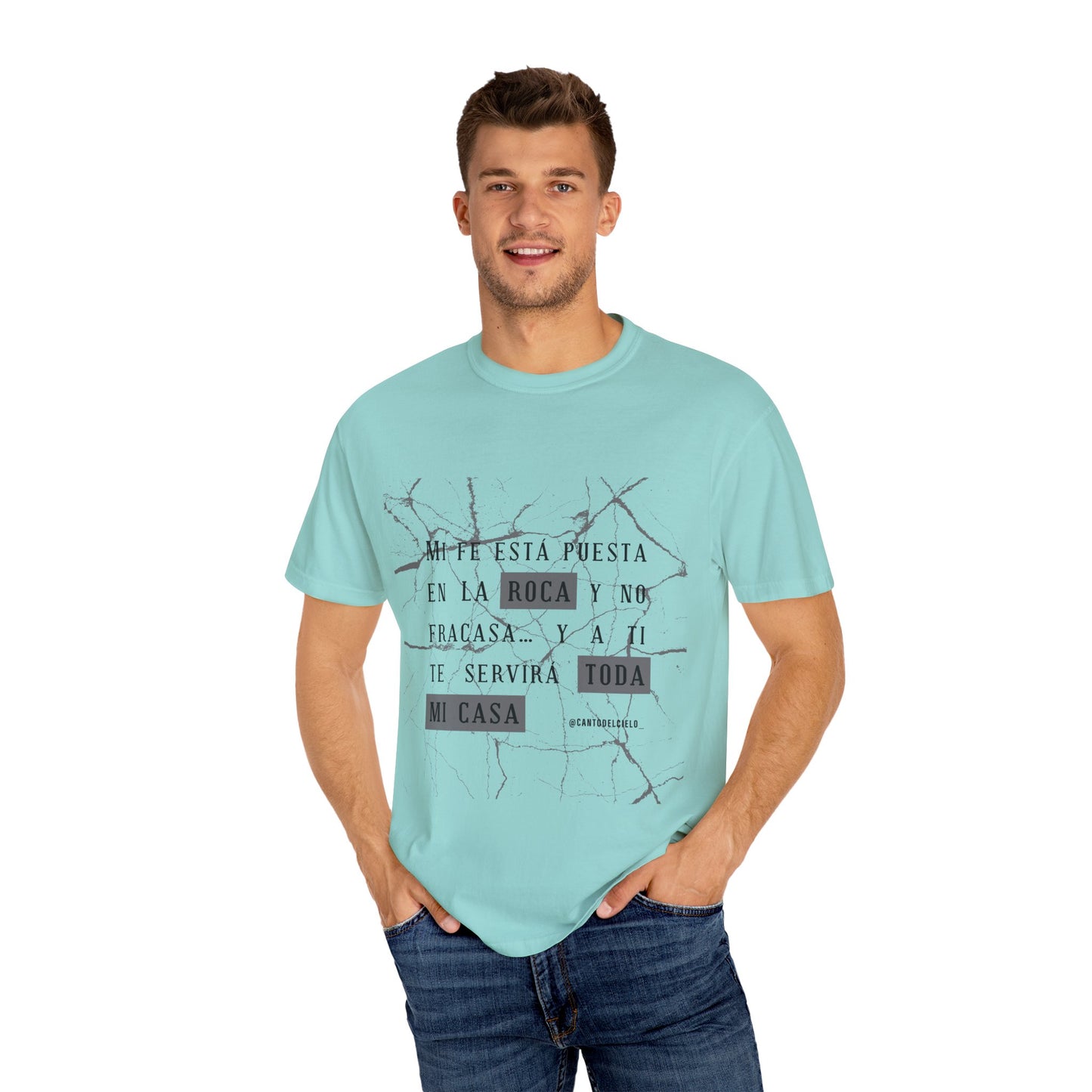 Mi fe sobre la roca - Inspirational Unisex T-shirt, Motivational Graphic Tee