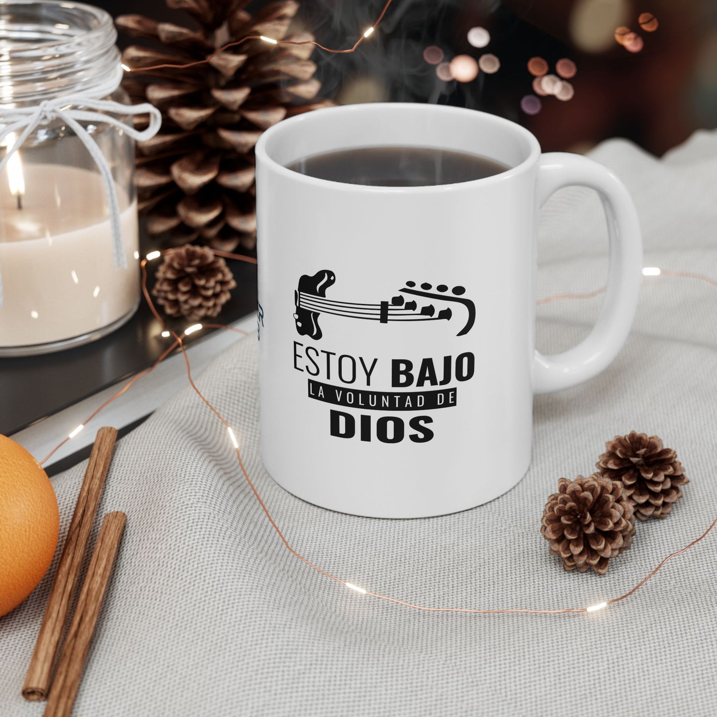 Bajo la voluntad de Dios - Irreverent Ceramic Mug | Fun Coffee Cup for Gifting, Office, Birthdays, Holidays, Unique Drinkware