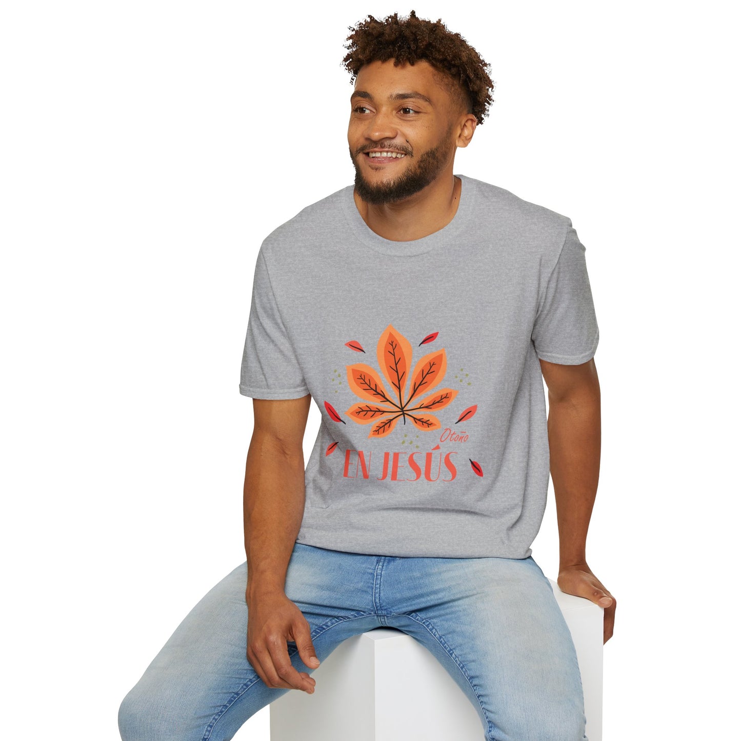 Faith Leaf T-Shirt — En Jesús Autumn Floral Christian Tee