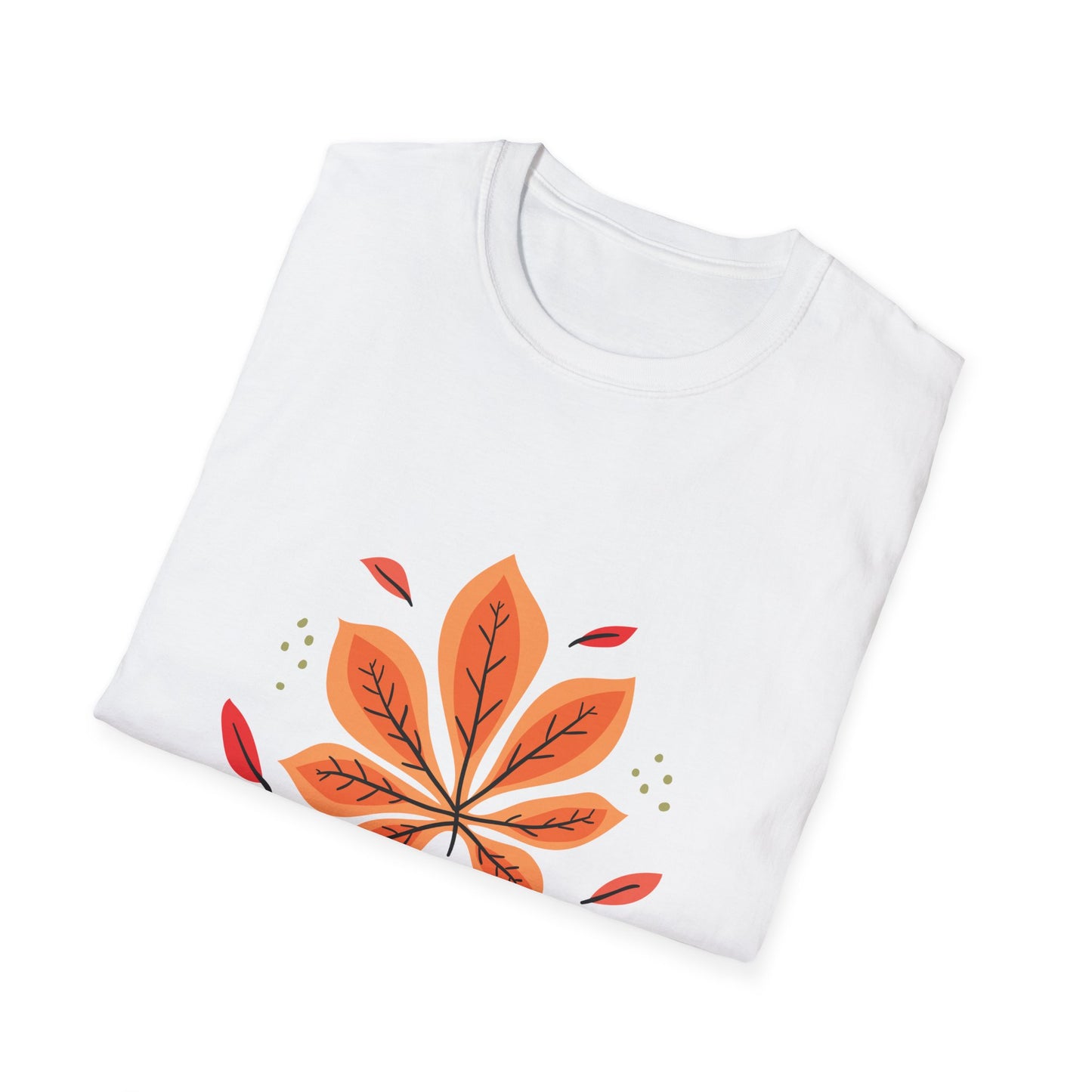 Faith Leaf T-Shirt — En Jesús Autumn Floral Christian Tee