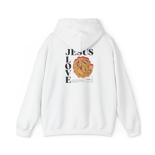 Hoodie - JESUS LOVE Floral Back Graphic Pullover